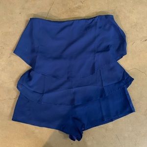 superdown Jocelyn Blue Strapless Romper